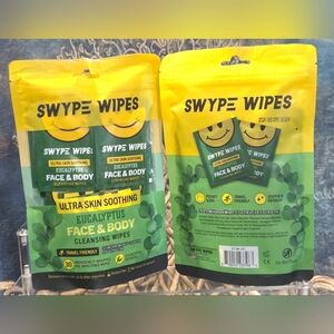 Swype Wipes Eucalyptus Cleansing Wipes - Pack of 2
